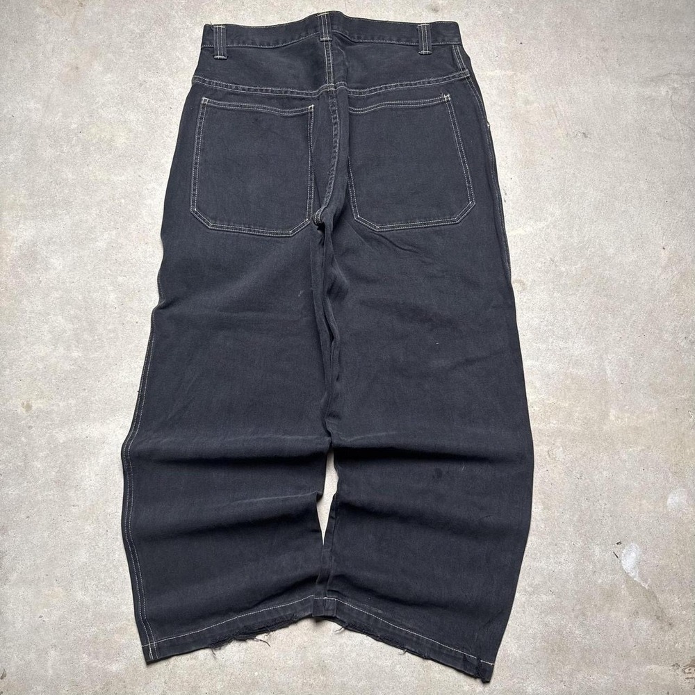 Vintage Emergency Exit Black Wide Leg Baggy Skater Jeans 36x30 11 Inch Opening